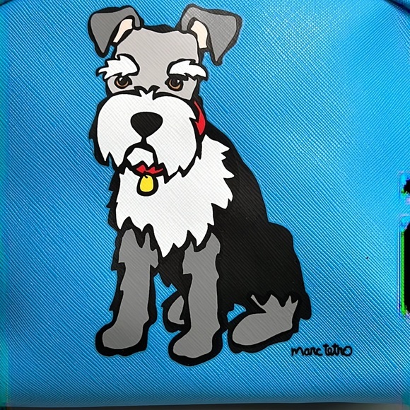Marc Tetro ❤️ My Schnauzer Blue Cosmetic Bag   NWT - Picture 2 of 9